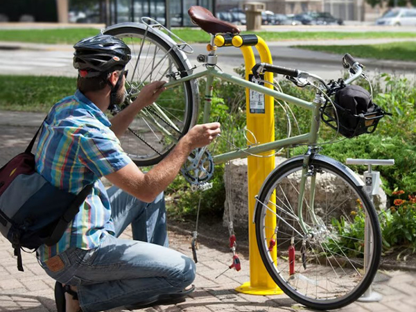 example of a bike repair station